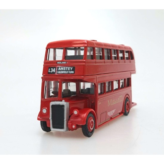 EFE 1/76LEYLAND PD2 LOWBRIDGE DOUBLE DECK BUS MIDLAND RED ANSTEY RT L34 16005