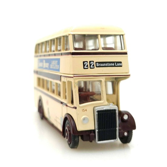 EFE 1/76 LEYLAND PD2 LEICESTER CITY ROUTE 22 BRAUNSTONE LANE 16102