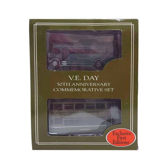 EFE 1/76 VE DAY 50TH ANNIVERSARY SET LEYLAND TS8 TIGER AND TRAMCAR WW2 19906 EFE 1/76 VE DAY 50TH ANNIVERSARY SET LEYLAND TS8 TIGER AND TRAMCAR WW2 19906