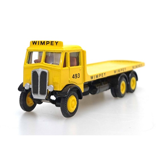 EFE 1/76 AEC MAMMOTH MAJOR 3 AXLE FLATBED LORRY WIMPEY YELLOW 10703