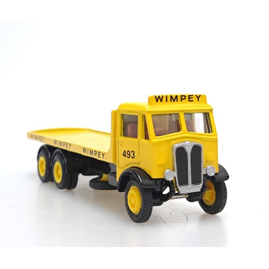 EFE 1/76 AEC MAMMOTH MAJOR 3 AXLE FLATBED LORRY WIMPEY YELLOW 10703
