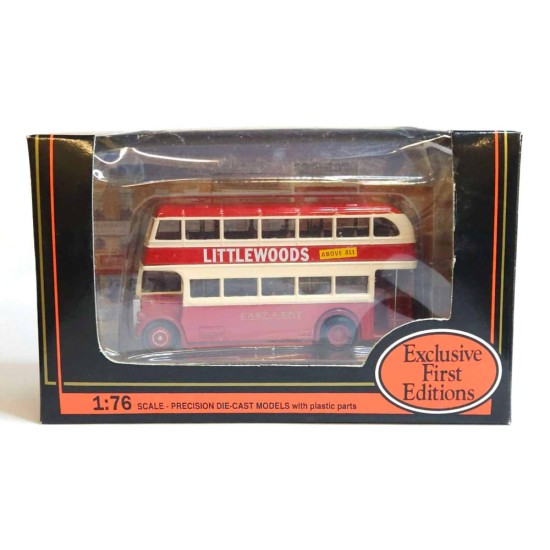 EFE 1/76 LEYLAND PD1 LOWBRIDGE EAST KENT ROUTE 54A GARLINGE LITTLEWOODS 15802
