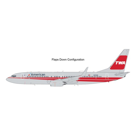 1/200 AMERICAN AIRLINES B737-800 FLAPS DOWN TWA HERITAGE LIV