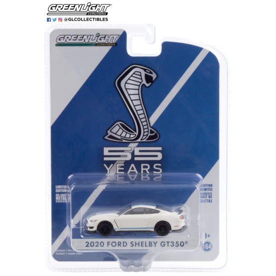 1/64 ANNIVERSARY COLLECTION SERIES 11 - 2020 FORD SHELBY GT350 HERITAGE EDITION MUSTANG GT350 55TH ANNIVERSARY