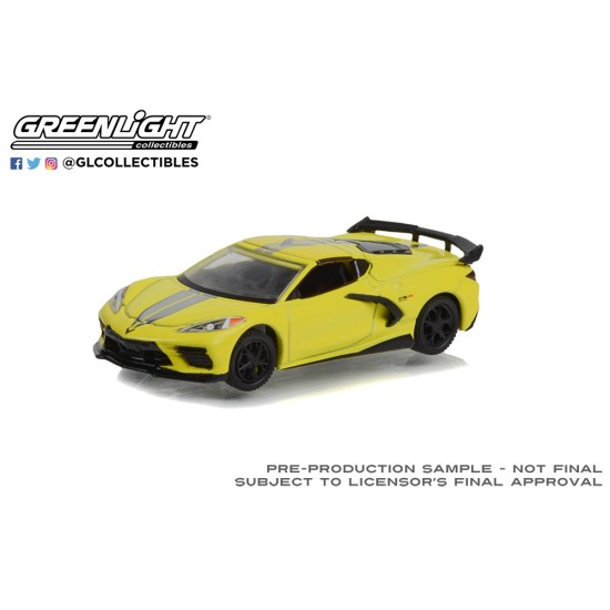 GL30321 - 1/64 2022 CHEVROLET CORVETTE C8 STINGRAY COUPE 2022 IMSA GTLM CHAMPIONSHIP EDITION - ACCELERATE YELLOW (HOBBY EXCLUSIVE)