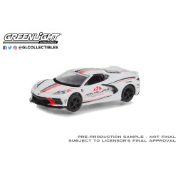 1/64 2022 CHEVROLET CORVETTE C8 STINGRAY COUPE WHITE RON FELLOWS PERFORMANCE DRIVING SCHOOL (HOBBY EXCLUSIVE)