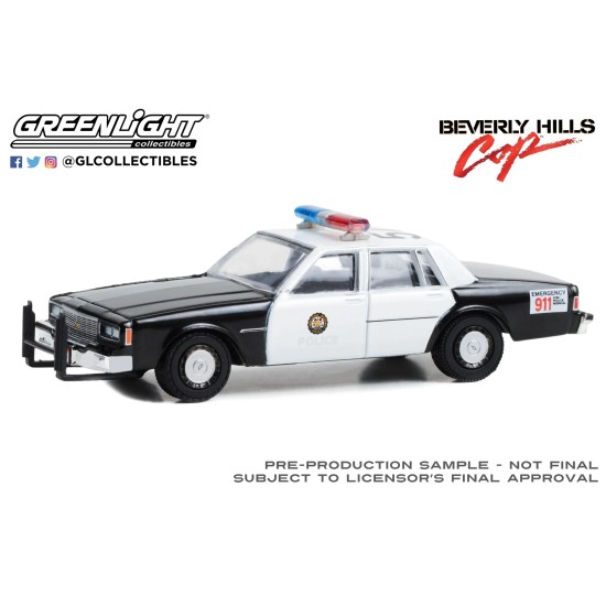 1/64 HOLLYWOOD SERIES 39 BEVERLY HILLS COP (1984) 1981 CHEVROLET IMPALA BEVERLY HILLS POLICE