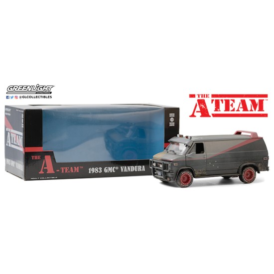 1/24 THE A-TEAM (1983-87 TV SERIES) - 1983 GMC VANDURA (WEATHERED VERSION WITH BULLET HOLES)