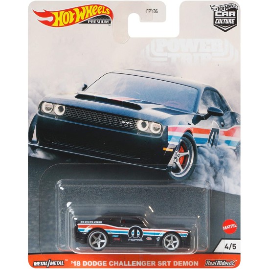 HOT WHEELS POWER TRIP 18 DODGE CHALLENGER SRT DEMON 4 5 GJR04