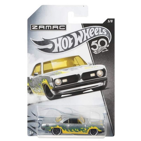 HOT WHEELS ZAMAC 50TH ANNIVERSARY '68 PLYMOUTH BARRACUDA FORMULA S 3/8 FRN26