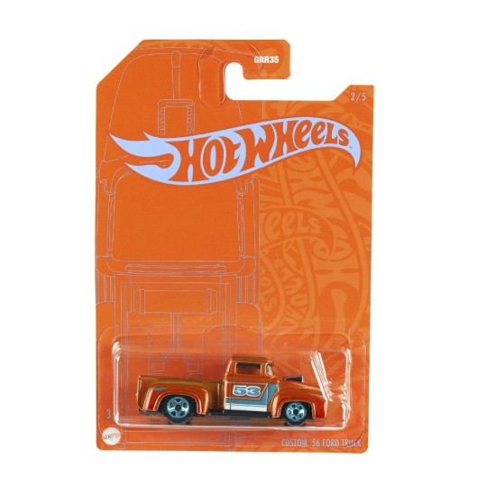 HOT WHEELS DECO BLUE AND SATIN SERIES CUSTOM 56 FORD TRUCK 2 5 GRR37