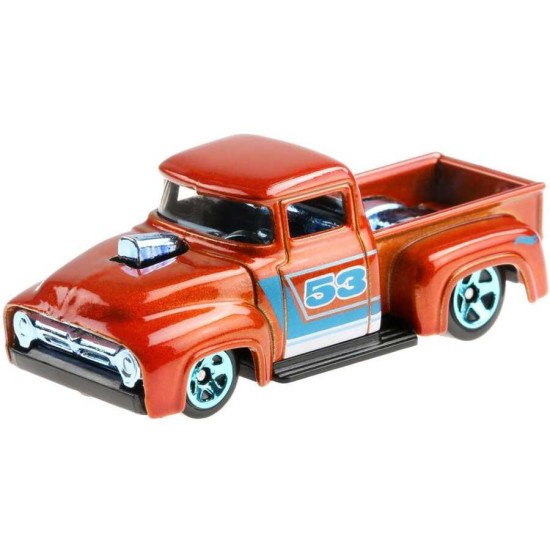 HOT WHEELS DECO BLUE AND SATIN SERIES CUSTOM '56 FORD TRUCK 2/5 GRR37