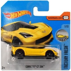 HOT WHEELS FACTORY FRESH 1/10 CORVETTE C7 Z06 217/365 SHORT CARD YELLOW HOT WHEELS FACTORY FRESH 1/10 CORVETTE C7 Z06 217/365 SHORT CARD YELLOW