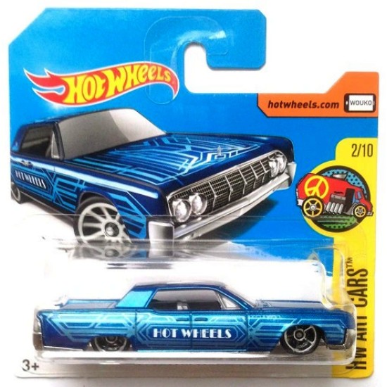 HOT WHEELS HW ART CARS '64 LINCOLN CONTINENTAL BLUE 2/10 SHORT CARD 110/365