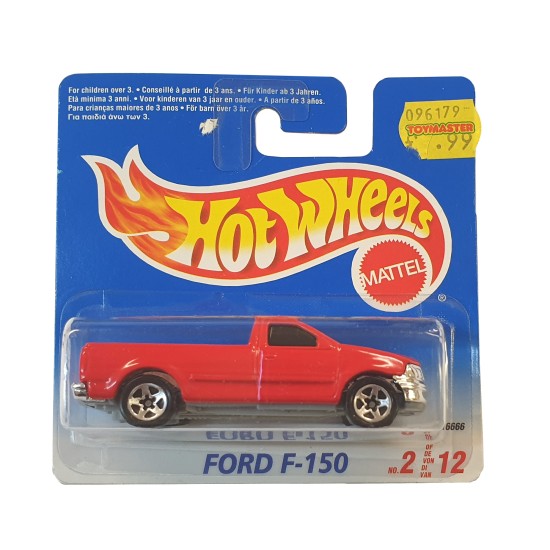 HOT WHEELS 1996 RELEASE FORD F-150 2/12 SHORT CARD 16666