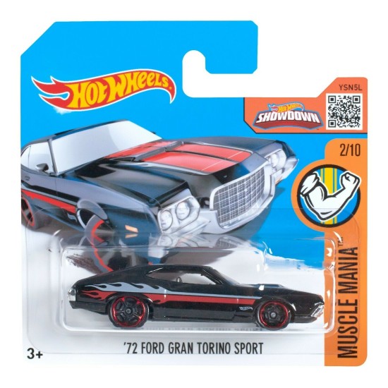 HOT WHEELS MUSCLE MANIA 2/10 '72 FORD GRAN TORINO SPORT 122/250 DHX37