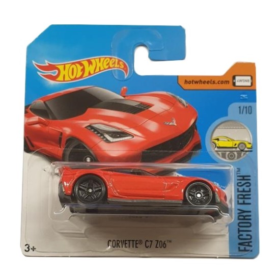 HOT WHEELS FACTORY FRESH 1/10 CORVETTE C7 Z06 217/365 SHORT CARD