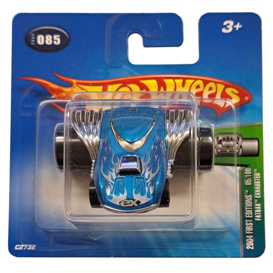 HOT WHEELS 2004 RELEASE FATBAX EXHAUSTED 85/100 SHORT CARD C2732