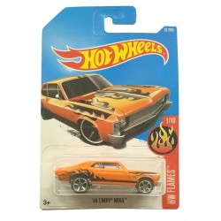 HOT WHEELS DTX79 '68 CHEVY NOVA 1/10 HW FLAMES 61/365 LONG CARD HOT WHEELS DTX79 '68 CHEVY NOVA 1/10 HW FLAMES 61/365 LONG CARD