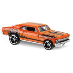 HOT WHEELS DTX79 '68 CHEVY NOVA 1/10 HW FLAMES 61/365 LONG CARD HOT WHEELS DTX79 '68 CHEVY NOVA 1/10 HW FLAMES 61/365 LONG CARD