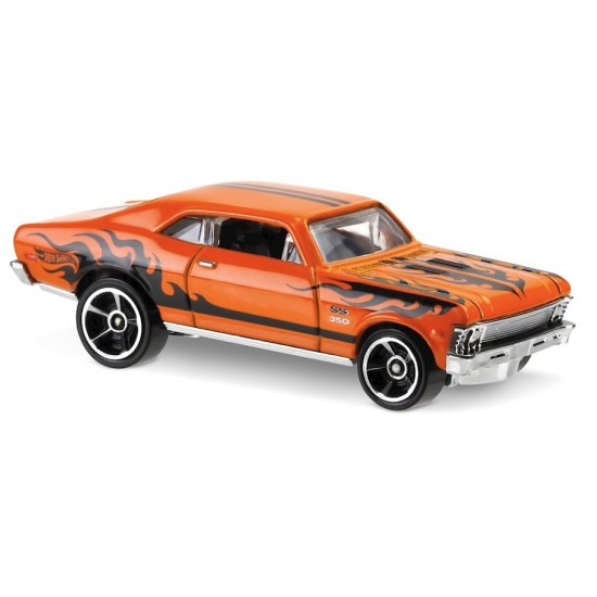 HOT WHEELS DTX79 '68 CHEVY NOVA 1/10 HW FLAMES 61/365 LONG CARD