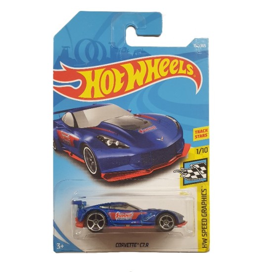 HOT WHEELS HW SPEED GRAPHICS 1/10 CORVETTE C7.R 152/365 LONG CARD