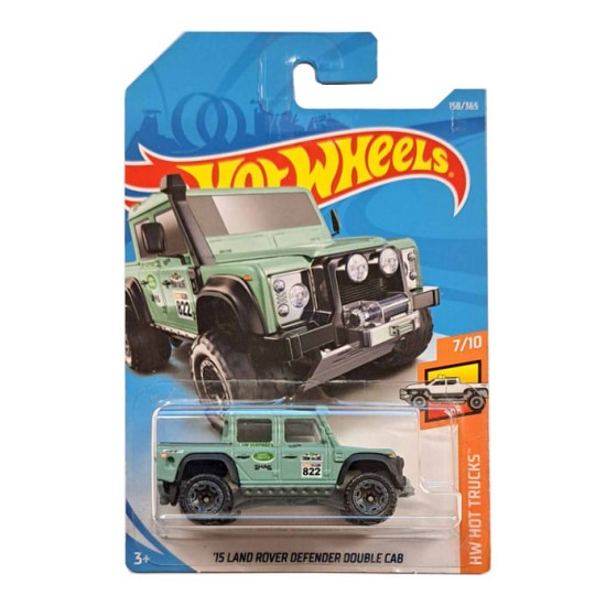 HOT WHEELS HW HOT TRUCKS '15 LAND ROVER DEFENDER DOUBLE CAB 7/10 FJY55