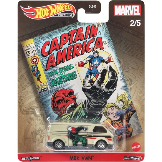 HOT WHEELS MARVEL CAPTAIN AMERICA RED SKULL MBK VAN 2/5 GJR20