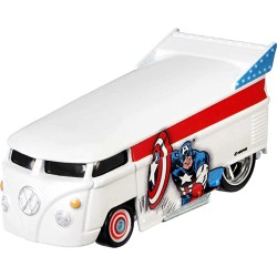 HOT WHEELS MARVEL VOLKSWAGEN T1 DRAG BUS CAPTAIN AMERICA 1/5 GRL44 HOT WHEELS MARVEL VOLKSWAGEN T1 DRAG BUS CAPTAIN AMERICA 1/5 GRL44