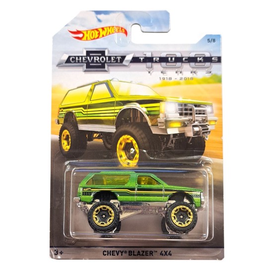 HOT WHEELS CHEVROLET TRUCKS 100 YEARS CHEVY BLAZER 4X4 5/8 FKD10