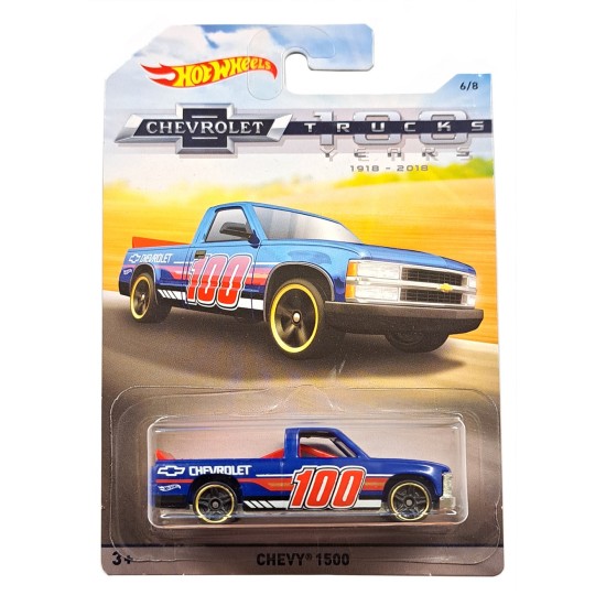 HOT WHEELS CHEVROLET TRUCKS 100 YEARS CHEVY 1500 6/8 FKD11