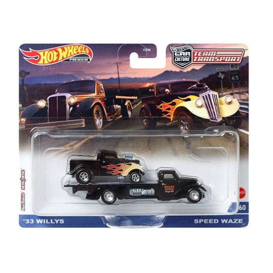 HOT WHEELS TEAM TRANSPORT '33 WILLYS SPEED WAZE #60 HKF48