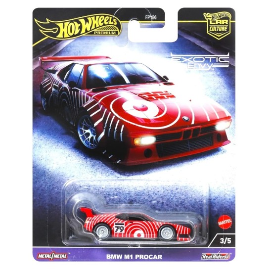 HOT WHEELS EXOTIC ENVY BMW M1 PROCAR 3/5 HKC79