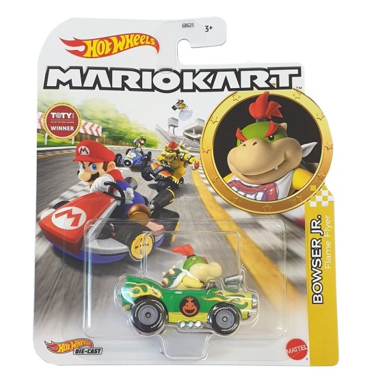 HOT WHEELS MARIO KART CHARACTER CARS BOWSER JR. FLAME FLYER HDB27