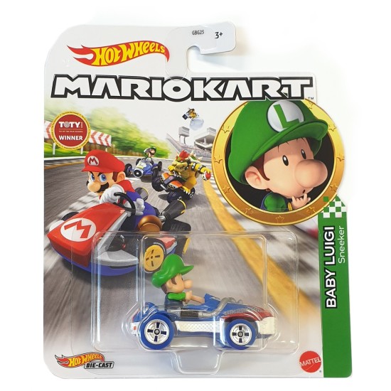 HOT WHEELS MARIO KART CHARACTER CARS BABY LUIGI SNEEKER HDB28