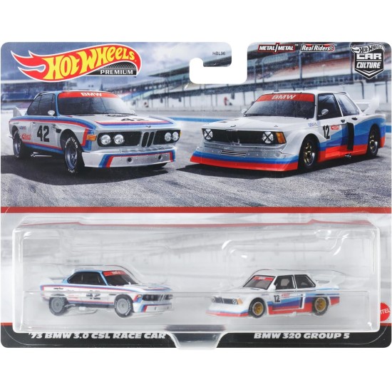 HOT WHEELS 2 PACK '73 BMW 3.0 CSL RACE CAR AND BMW 320 GROUP 5 HKF55