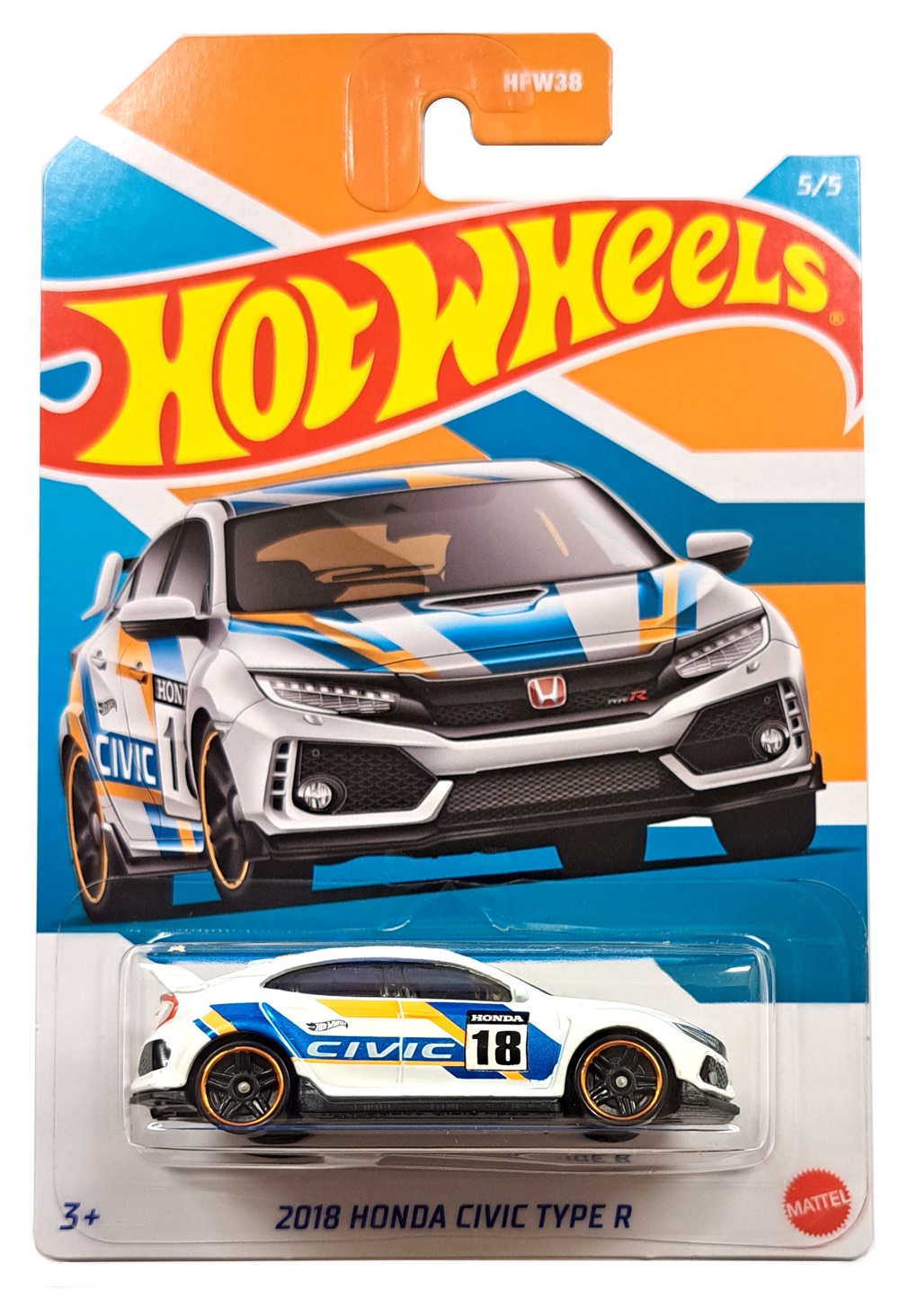 HOT WHEELS HONDA CIVIC SERIES 2018 HONDA CIVIC TYPE R 5 5 HDH19