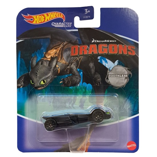 HOT WHEELS CHARACTER CARS HOW TO TRAIN YOUR DRAGON TOOTHLESS HNY14