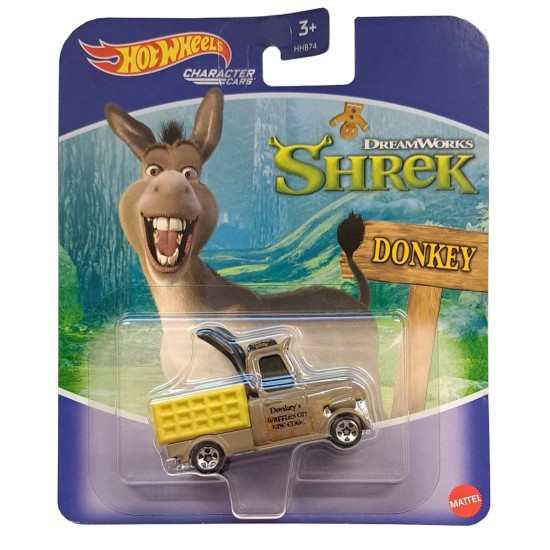 HOT WHEELS CHARACTER CARS SHREK DONKEY HNY16