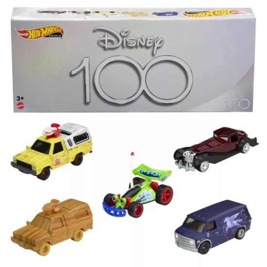 HOTWHEELS DISNEY 100TH ANNIVERSARY DELUXE 5 CAR SET HKF06