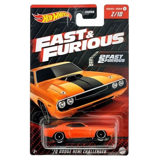 HOT WHEELS FAST & FURIOUS '70 DODGE HEMI CHALLENGER 2/10 HNR92