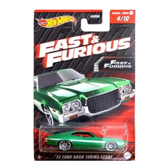 HOT WHEELS FAST & FURIOUS  '72 FORD GRAN TONIRO SPORT 4/10 HNR94