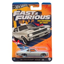 HOT WHEELS FAST & FURIOUS HW DECADES OF FAST '70 CHEVROLET NOVA SS 2/5 HRW42 HOT WHEELS FAST & FURIOUS HW DECADES OF FAST '70 CHEVROLET NOVA SS 2/5 HRW42