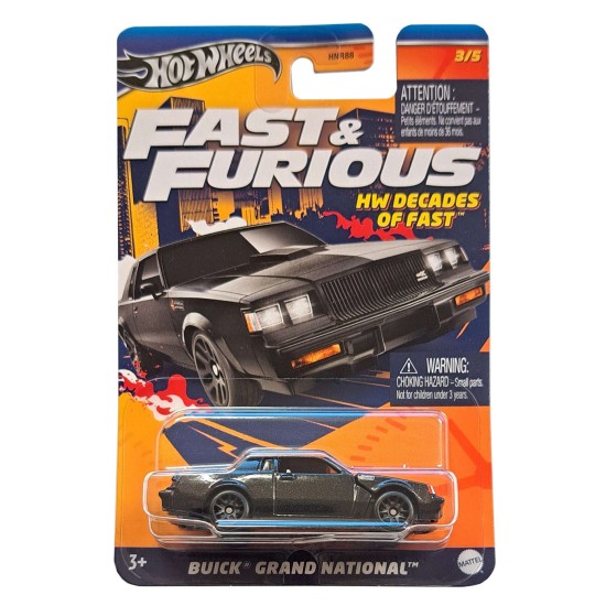 HOT WHEELS FAST & FURIOUS HW DECADES OF FAST BUICK GRAND NATIONAL 3/5 HRW43