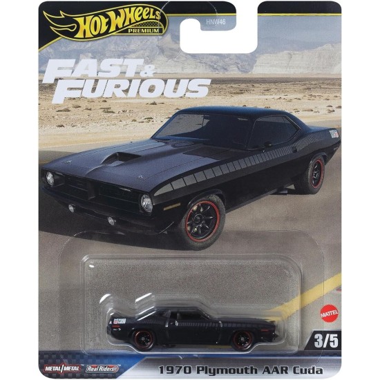 HOT WHEELS FAST AND FURIOUS 1970 PLYMOUTH AAR CUDA 3/5 - HYP68