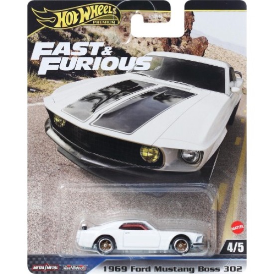 HOT WHEELS PREMIUM FAST AND FURIOUS 1969 FORD MUSTANG BOSS 302 4/5 HYP71