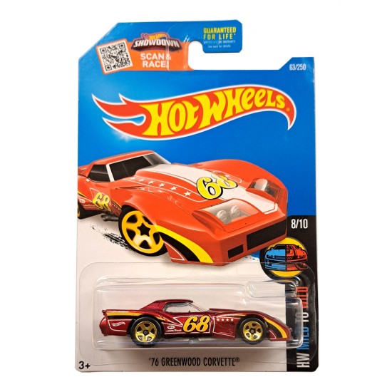 HOT WHEELS HW MILD TO WILD 8/10 '76 GREENWOOD CORVETTE 63/250 DHP88