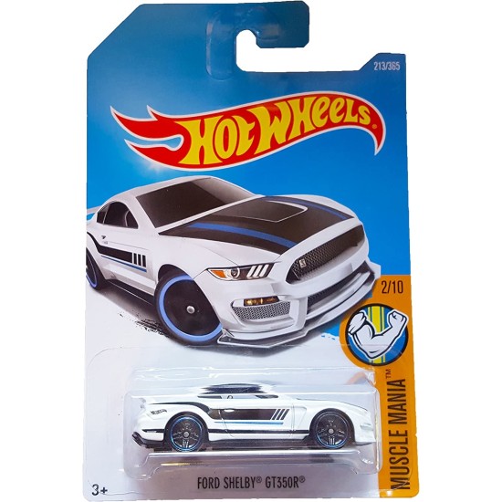 HOT WHEELS MUSCLE MANIA 2/10 FORD SHELBY GT350R 213/365 DTY85 LONG CARD