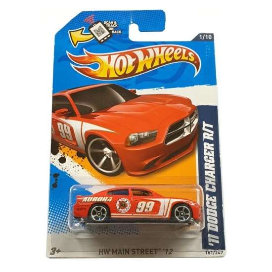 HOT WHEELS V5465 '11 DODGE CHARGER R/T 1/10 HW MAIN STREET '12 161/247