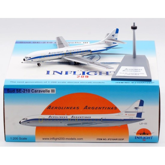 1/200 AEROLINEAS ARGENTINA CARAVELLE 6 LV-III WITH STAND IF210AR1223P